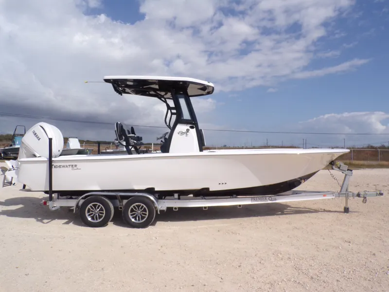 Slide: The Image of 2026 Tidewater 2500 Carolina Bay boat on trailer. - 19