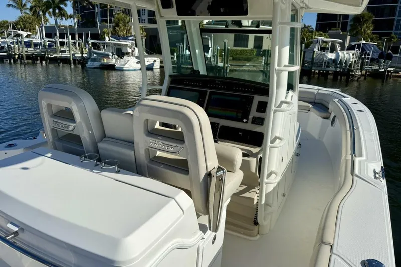 Slide: The Image of 2018 Boston Whaler 330 Outrage - Helm Seating - 22