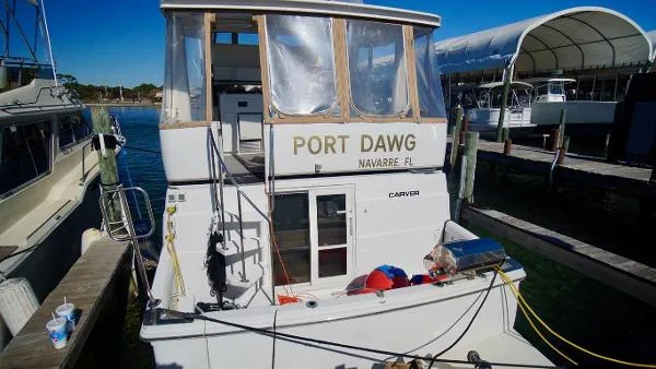 Slide: The Image of Carver Yachts 404 Aft Cabin 1999 - 3