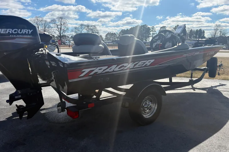 Slide: The Image of 2017 Tracker Pro Team 175 TXW boat with Mercury engine on trailer. - 3