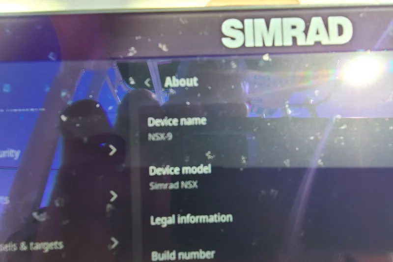 Slide: The Image of Simrad NSX-9 device display on 1969 Aquasport 222 Center Console boat. - 10