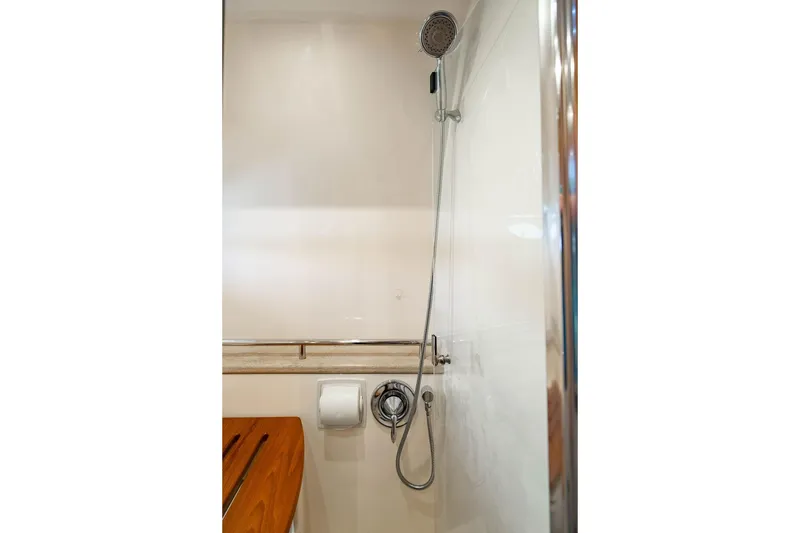 Slide: The Image of Shower area in 2013 Tiara Yachts 3600 Coronet, featuring modern fixtures and sleek design. - 31