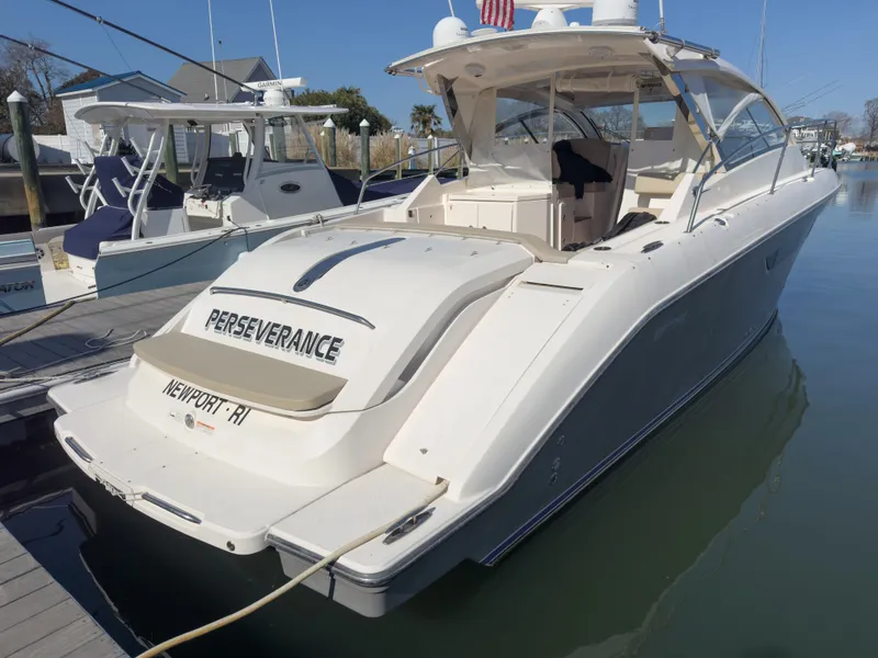 Slide: The Image of 2015 Pursuit SC 365i Sport Coupe docked in Newport, RI. - 44