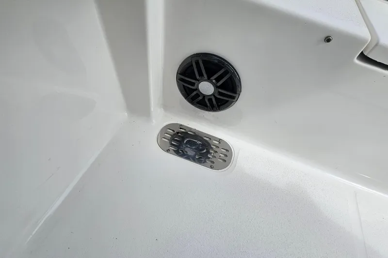 Slide: The Image of 2020 Sea Fox 228 Commander boat interior with speaker and drainage system. - 12