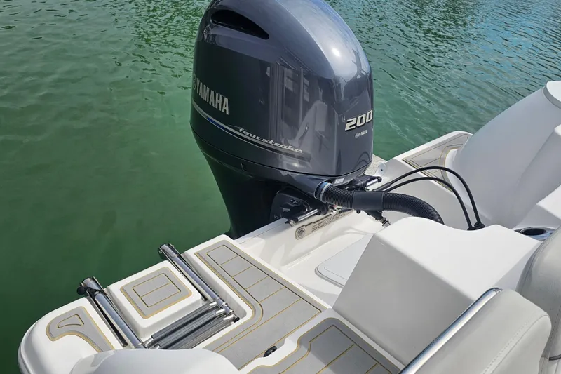 Slide: The Image of 2020 Sea Fox 228 Commander with Yamaha 200 outboard engine on calm water. - 3