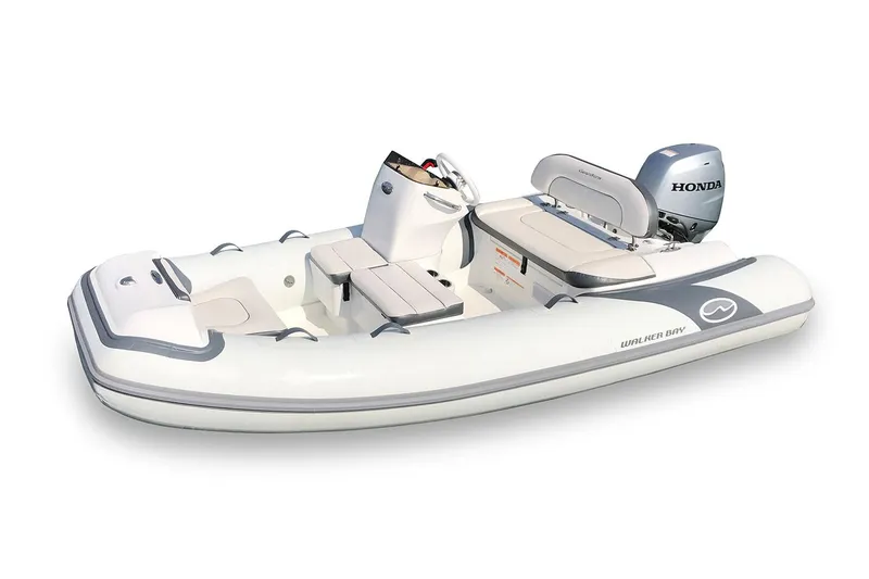 Slide: The Image of Manufacturer Provided Image: 2025 Walker Bay Generation 12 LTE inflatable boat with Honda outboard motor. - 5
