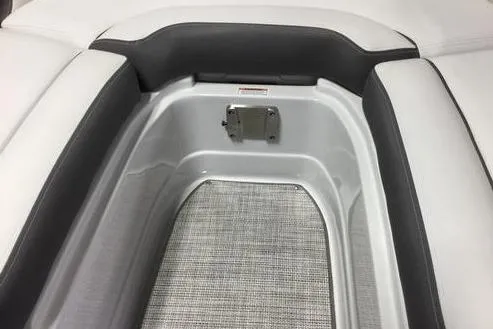 Slide: The Image of 2024 Crownline Eclipse E240 XS boat interior with sleek seating and modern design. - 4