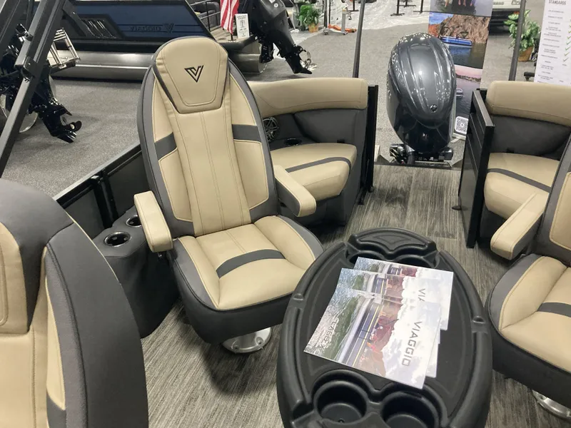 Slide: The Image of Interior of 2026 Viaggio X22Q with luxurious seating. - 18