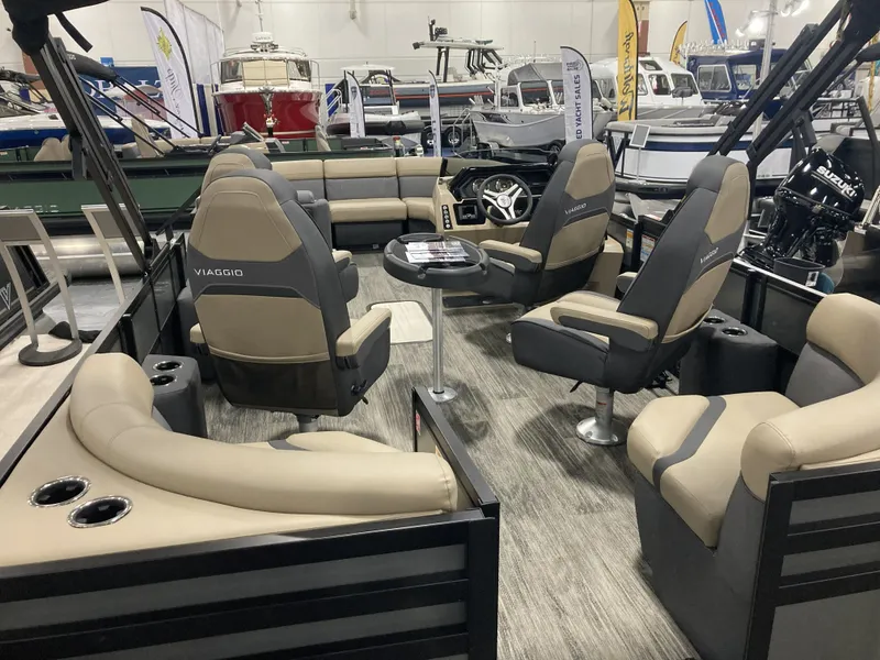 Slide: The Image of Interior of 2026 Viaggio X22Q with luxurious seating. - 8