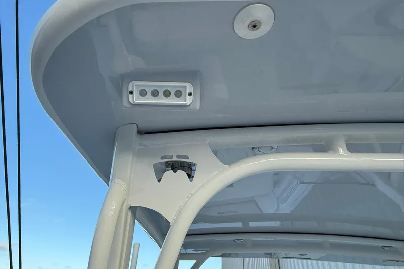 Slide: The Image of 2024 World Cat 280 DC-X boat canopy with integrated LED lighting. - 29