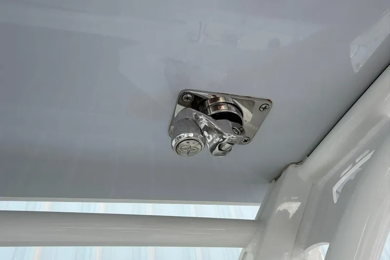 Slide: The Image of Stainless steel latch on 2024 World Cat 280 DC-X boat ceiling. - 30