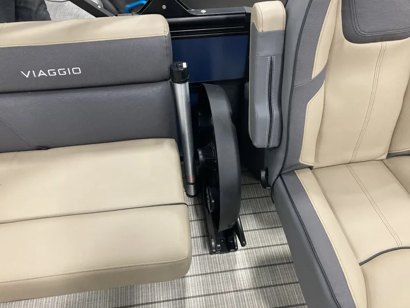 Slide: The Image of Interior of Viaggio V20U 2026 with beige and gray seats. - 10