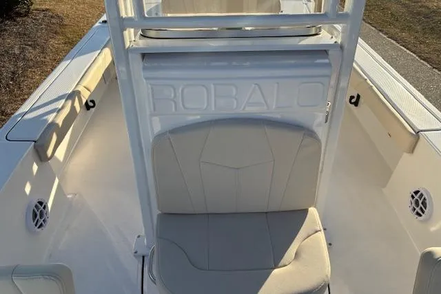 Slide: The Image of Interior view of the 2026 Robalo 226 Cayman boat. - 9