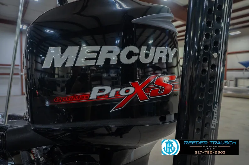 Slide: The Image of Mercury ProXS engine on 2016 Bass Cat Cougar boat. - 49