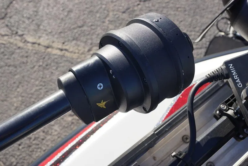 Slide: The Image of Close-up of 2024 Skeeter FXR21 Limited boat component with Garmin equipment. - 13