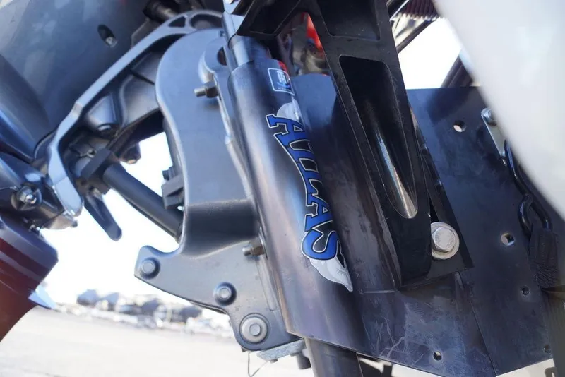 Slide: The Image of Close-up of 2024 Skeeter FXR21 Limited boat engine components. - 26