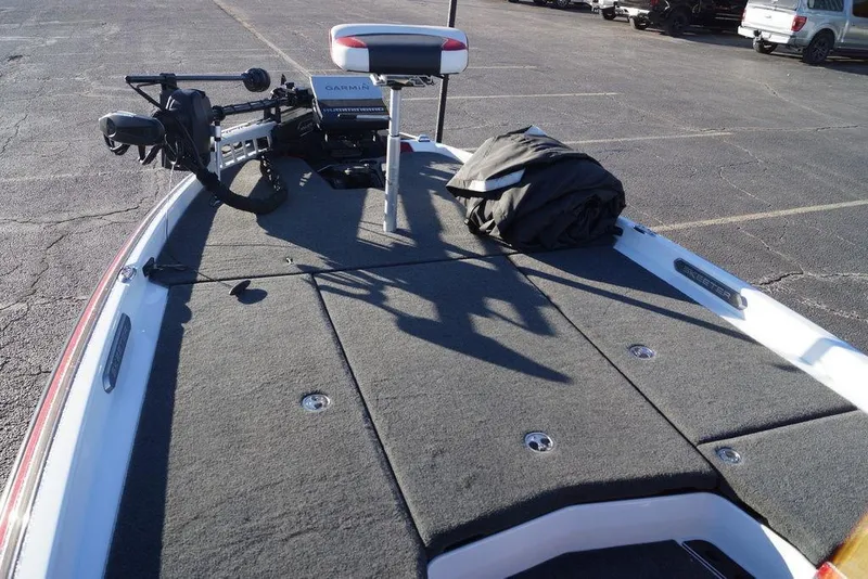 Slide: The Image of 2024 Skeeter FXR21 Limited boat deck with Garmin equipment and seating. - 35