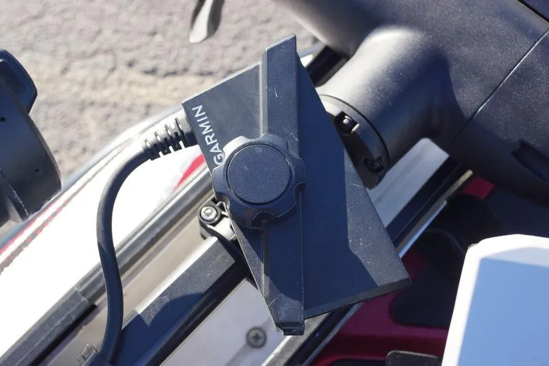 Slide: The Image of Garmin device on 2024 Skeeter FXR21 Limited boat, close-up view. - 8