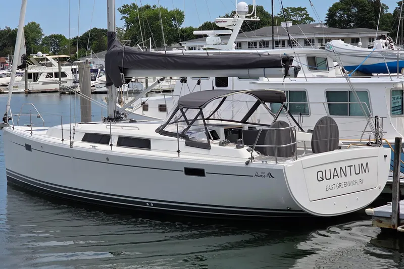 The Image of 2014 Hanse 385 sailboat "Quantum" docked at marina, East Greenwich, RI. - 0