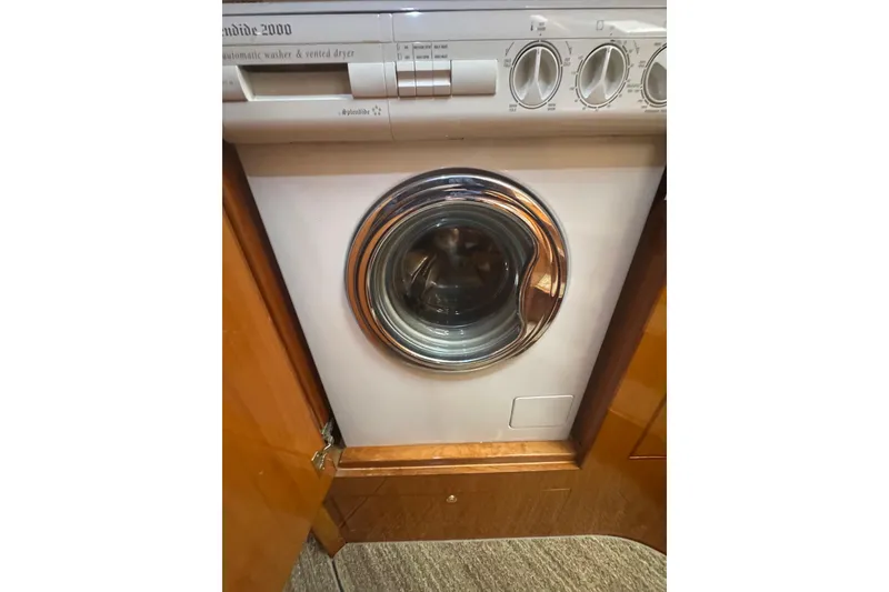 Slide: The Image of Washing machine in wooden cabinet, Hampton 550, 2002 model. - 67