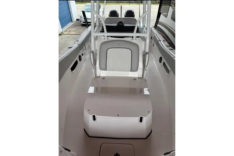 Slide: The Image of 2022 Sea Fox 268 Commander boat interior with seating and storage. - 15
