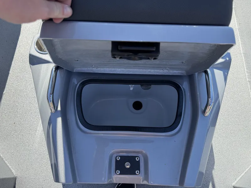Slide: The Image of Interior view of Xpress H20B 2026 boat storage compartment. - 32