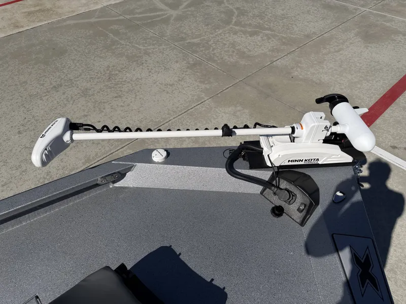 Slide: The Image of Minn Kota trolling motor on Xpress H20B boat, year 2026. - 33