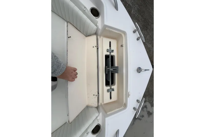 Slide: The Image of Grady-White Freedom 225 boat anchor compartment, 2000 model, with hand opening hatch. - 14