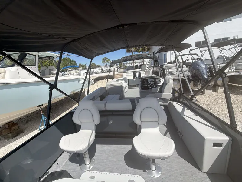 Slide: The Image of Interior view of Sweetwater 2286 FS boat, model year 2026. - 17