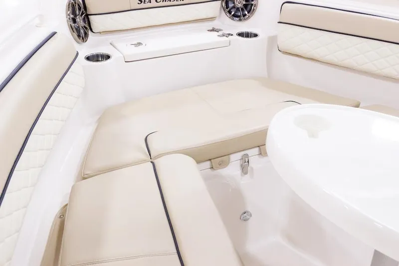 Slide: The Image of Manufacturer Provided Image: Interior of 2026 Sea Chaser 30 HFC CC with luxurious seating. - 19