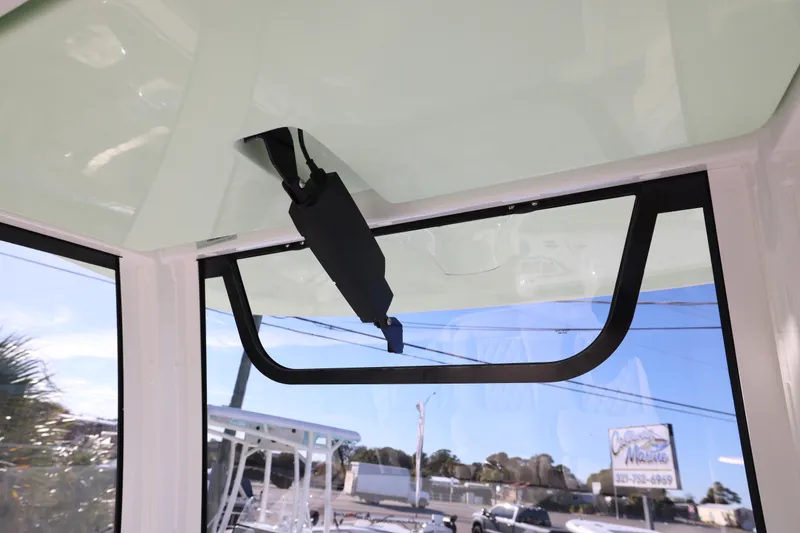 Slide: The Image of Interior view of 2026 Sea Hunt Ultra 265 SE boat window and ceiling. - 22