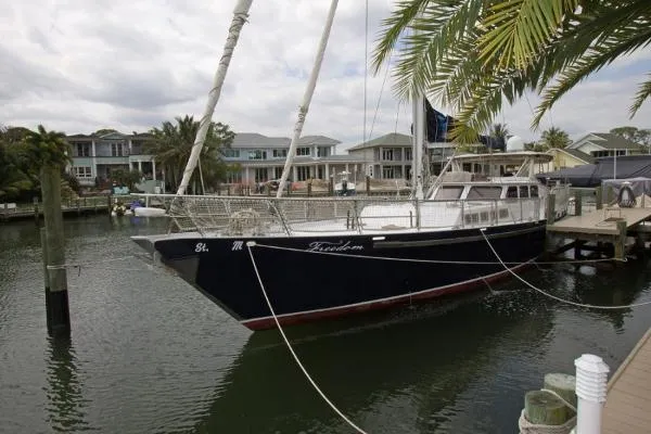 Slide: The Image of Custom Lindsay Steel Sailboat 1993 - 1
