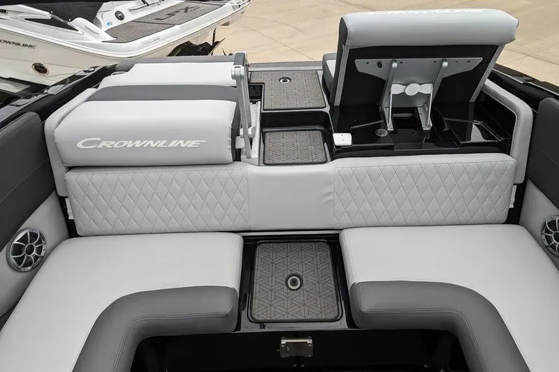 Slide: The Image of 2024 Crownline 240 SS LPX boat interior with luxurious seating and modern design. - 3