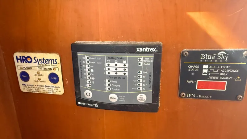 Slide: The Image of Control panels on Mainship 400 Trawler, year 2004. - 6