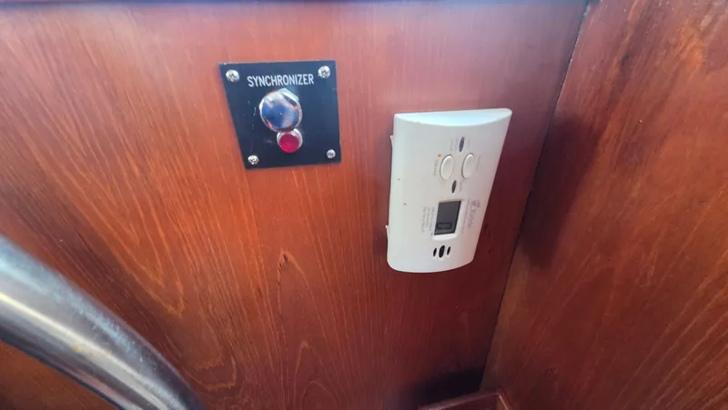 Slide: The Image of Synchronizer and control panel in 1987 DeFever 48 Tri Cabin. - 42