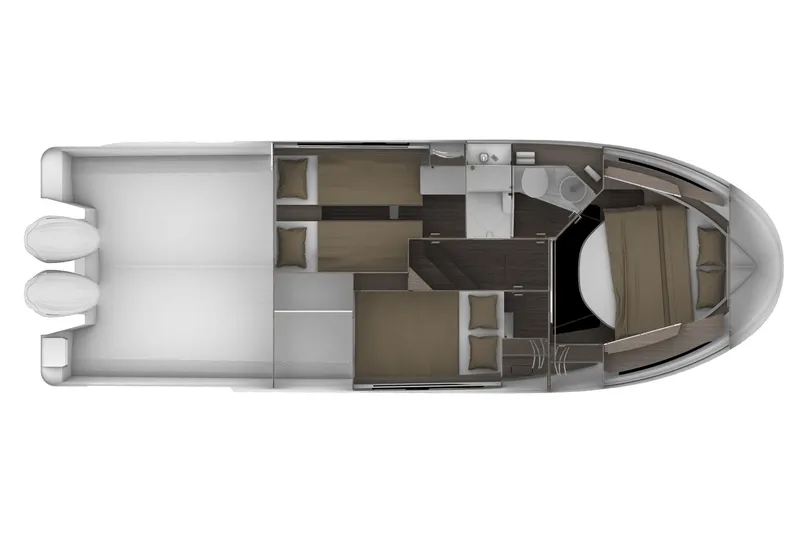 Slide: The Image of Manufacturer Provided Image: Top view layout of 2026 Jeanneau NC 1095 Coupe Series 2 boat interior. - 10