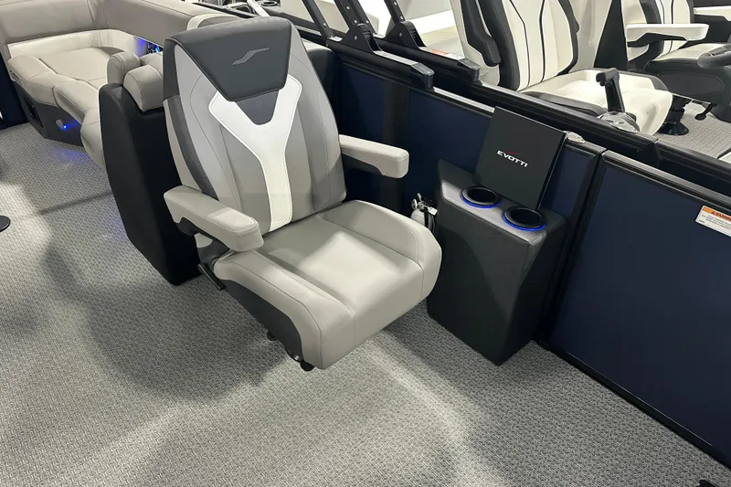 Slide: The Image of Luxurious Evotti 523QL 2026 boat interior with plush seating and modern design. - 2
