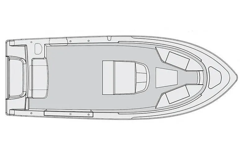 Slide: The Image of Manufacturer Provided Image: Top view layout of 2015 Sportsman Heritage 251 Center Console boat. - 18