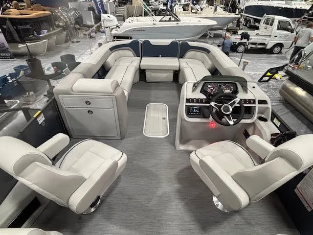 Slide: The Image of Interior of 2026 Godfrey SW2286SBC pontoon boat with luxurious seating. - 12