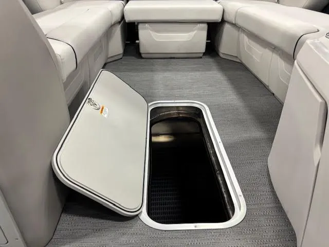 Slide: The Image of Interior of 2026 Godfrey SW2286SBC with open floor compartment. - 16