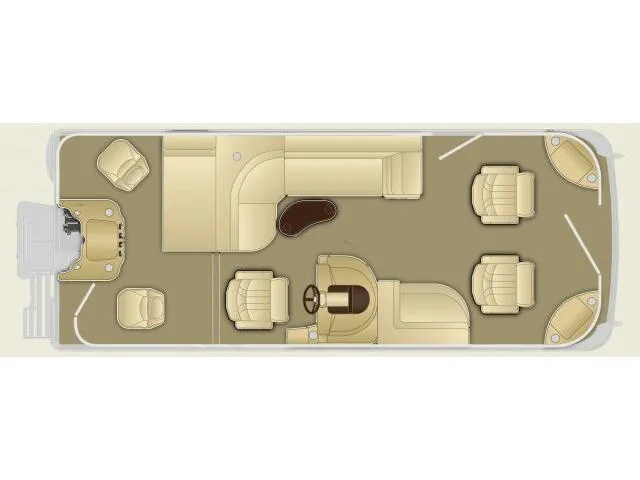 Slide: The Image of Manufacturer Provided Image: 2012 Bennington 2275 GFS pontoon boat layout with seating and helm. - 29
