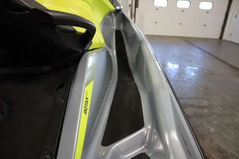 Slide: The Image of 2021 Sea-Doo GTI SE 170 jet ski, close-up of Rotax engine area. - 20