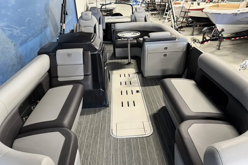 Slide: The Image of 2025 Premier 230 Sunsation Angler 2pt interior with luxurious seating and modern design. - 5