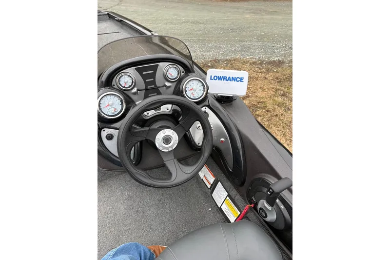 Slide: The Image of 2023 Tracker Pro Team 175 TXW boat dashboard with Lowrance electronics. - 5