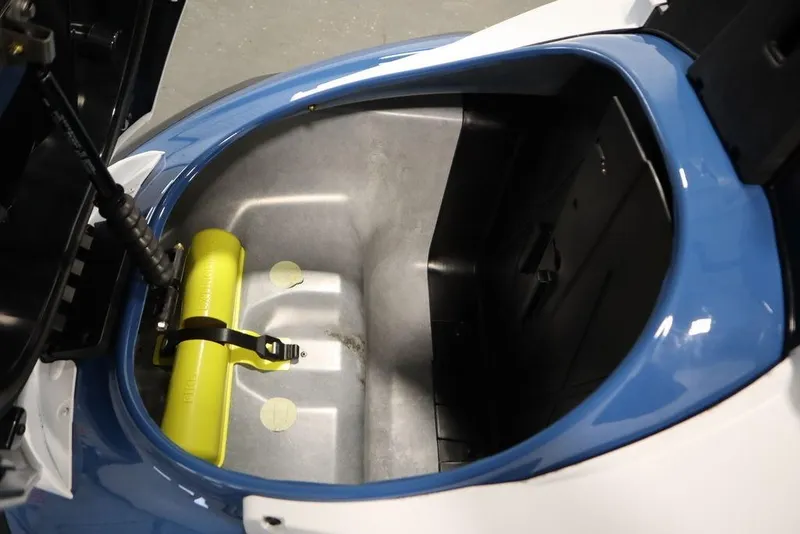 Slide: The Image of 2026 Yamaha WaveRunner FX HO storage compartment with yellow safety equipment. - 8