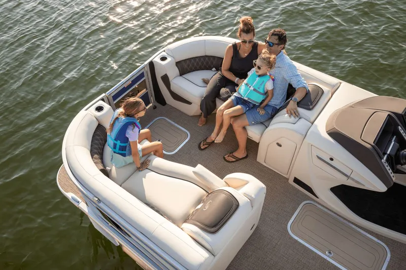 Slide: The Image of Family enjoying boat ride on Barletta Lusso 23 M, 2026. - 1