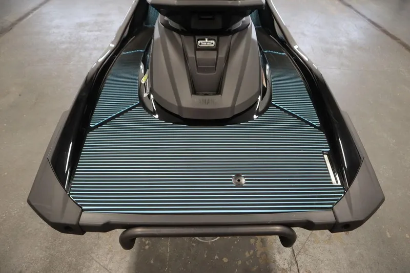 Slide: The Image of 2026 Yamaha WaveRunner VX Deluxe rear deck with sleek design and striped pattern. - 20