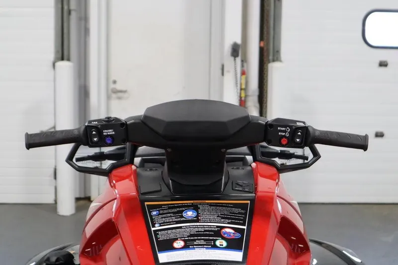 Slide: The Image of 2026 Yamaha WaveRunner VX Deluxe handlebars in a garage setting. - 9
