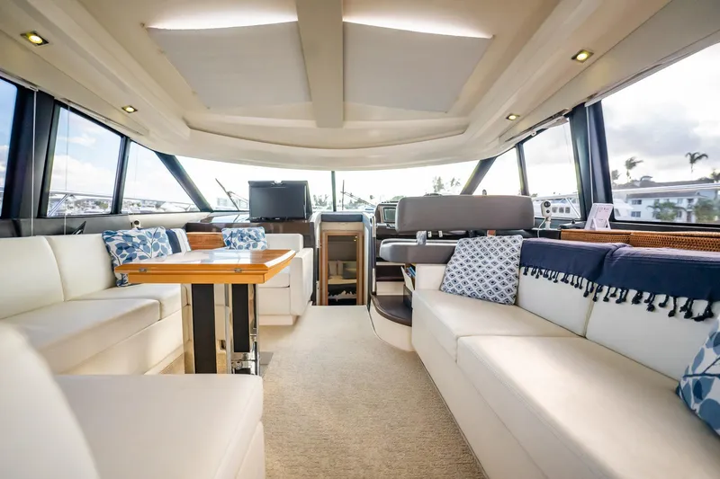 Slide: The Image of Luxurious interior of 2013 Prestige 500S yacht with elegant seating and modern design. - 33