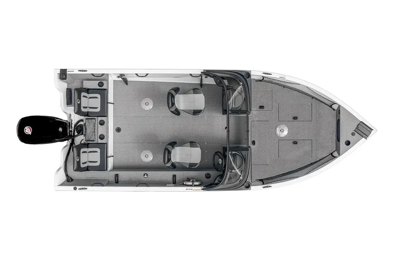 Slide: The Image of Manufacturer Provided Image: Top view of 2026 Crestliner 1850 Kodiak WT fishing boat layout. - 25